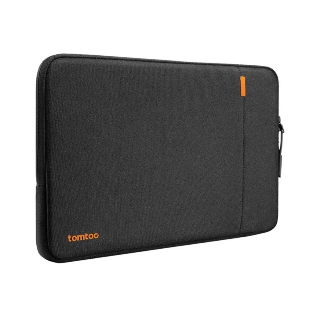 Tomtoc Black/Orange 15 Inch Macbook Pro Laptop Zipper Case